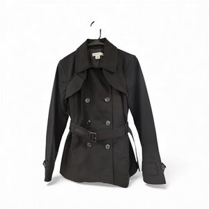 Liz Claiborne Elegant Black Trench Coat